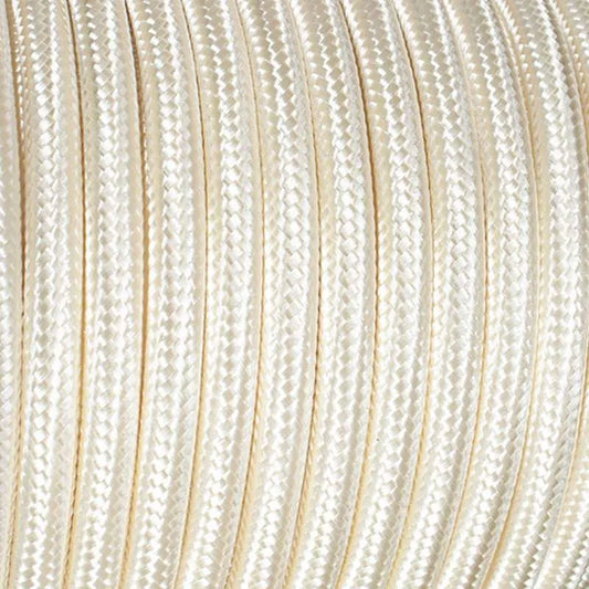 1M/5M/10M 3 Core Vintage Round Braided Ivory Fabric Lighting Cable~4538