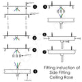108mm Diameter Ceiling Rose Hook Plate Copper Color Light Fitting Chandelier~2648
