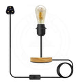 Vintage Black Table Lamp – E27 On/Off Switch~4563